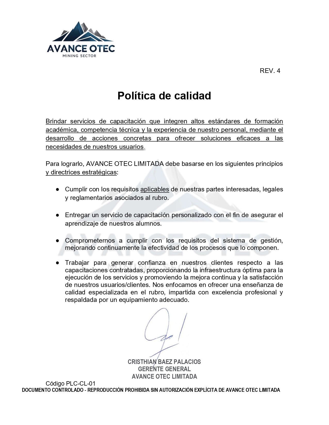Certificado Vigencia OTEC